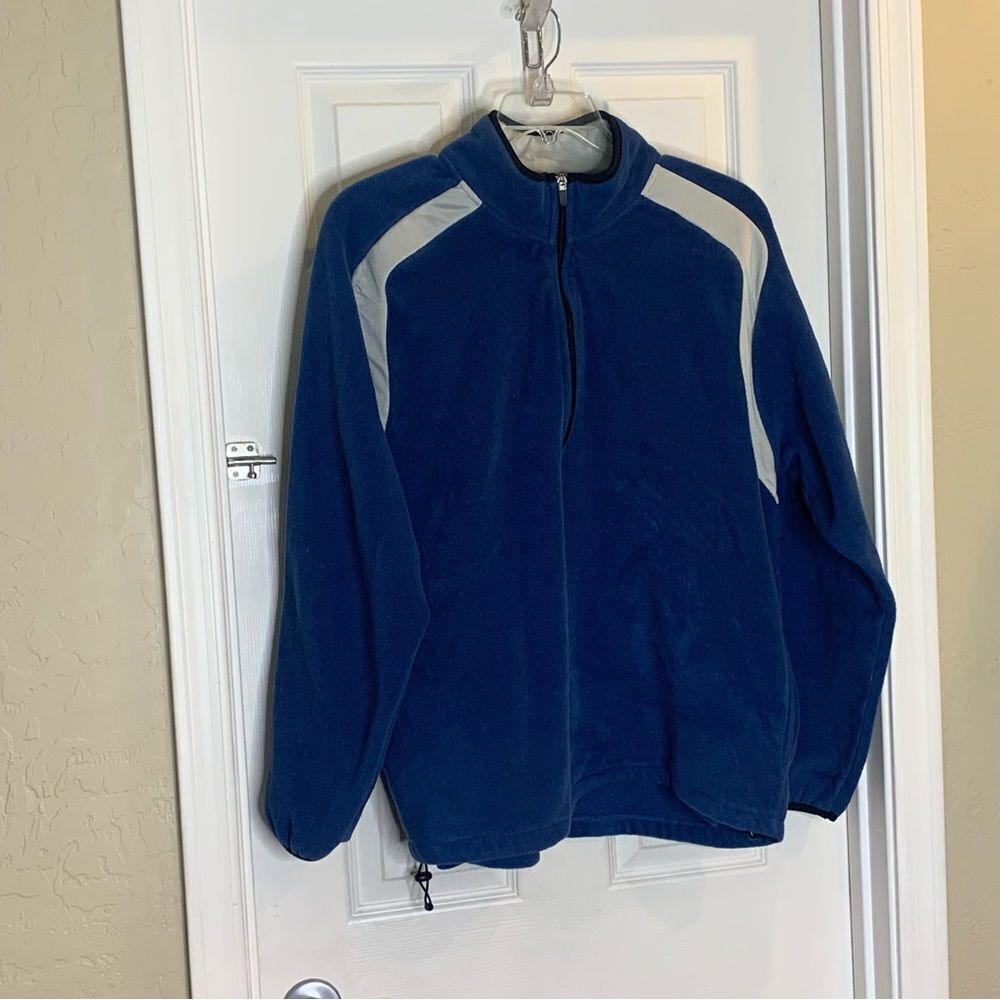 IZOD Fleece Pullover Blue Size XL - Picture 3 of 10